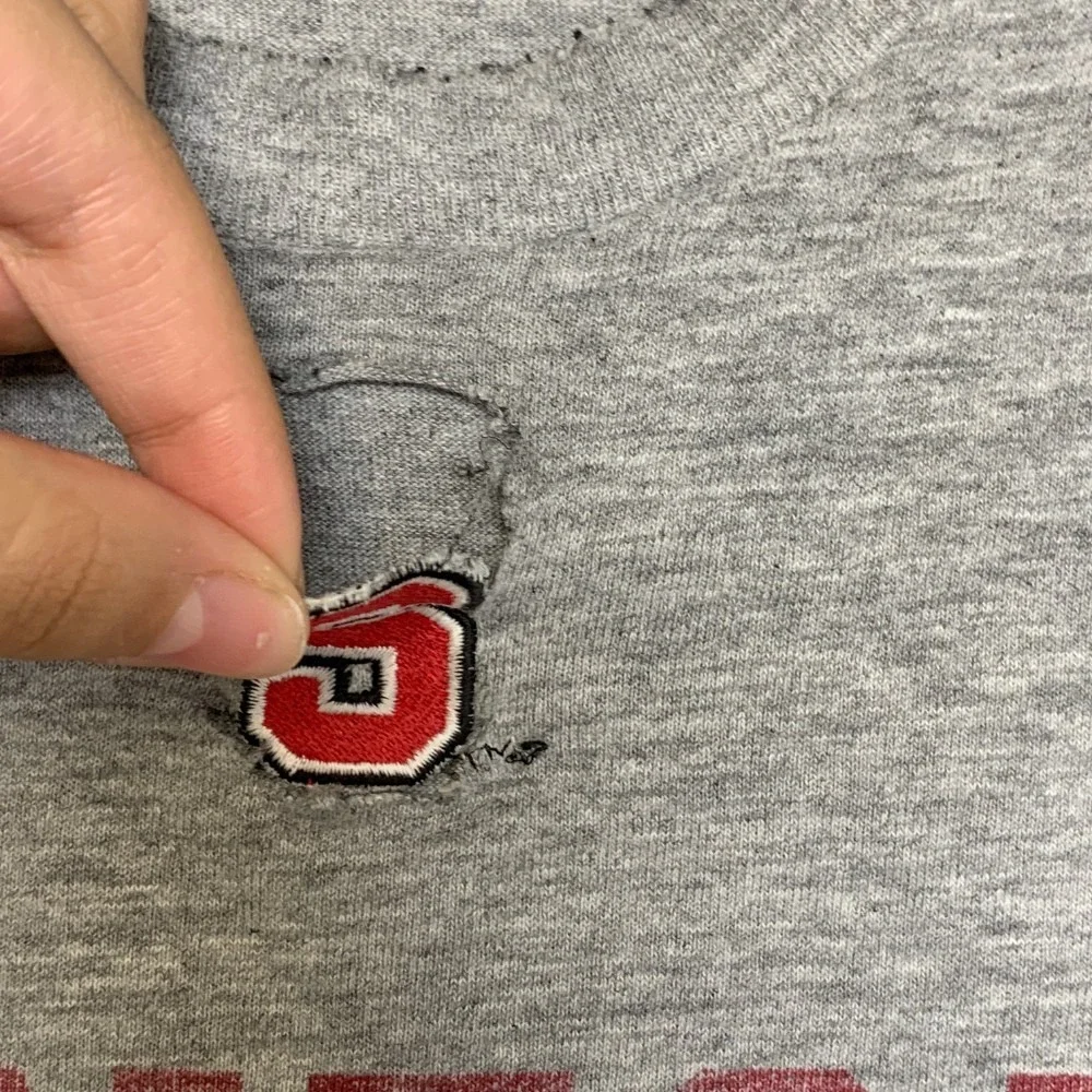 Nike Team Stanford Cardinal Football Shirt Mens Medium Heather Gray Swoosh Logo